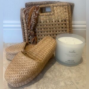 Natural Woven Slippers